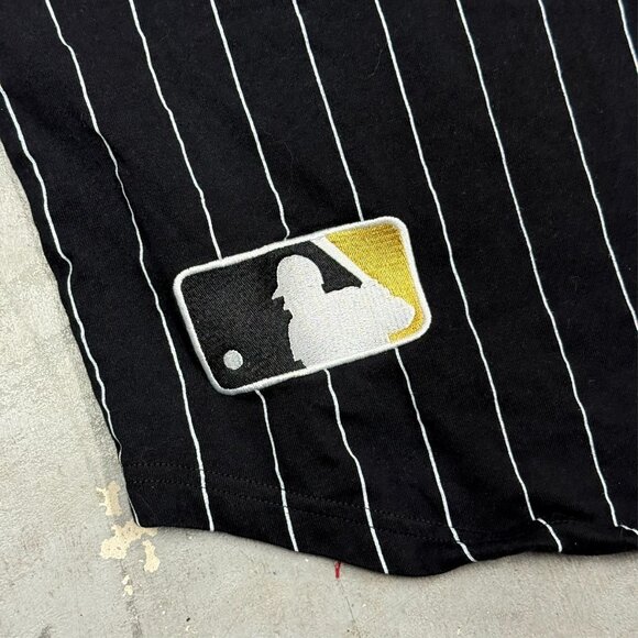 Majestic Black and White Pinstripe Yankees Jersey - Picture 5 of 10